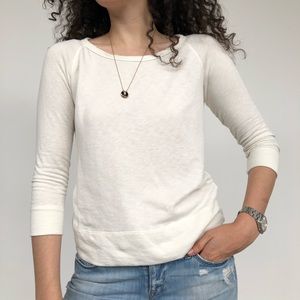 James Perse Cream Supima Cotton Terry Top 1